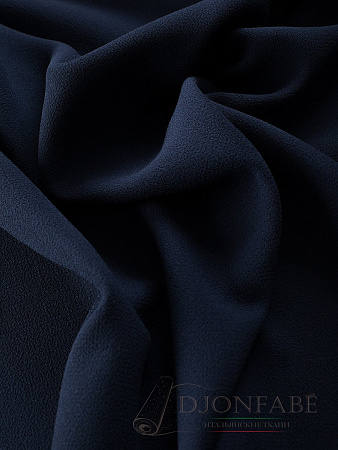 Шерстяной дубль-креп Dark navy
