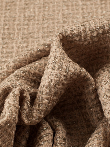 Букле с люрексом Beige