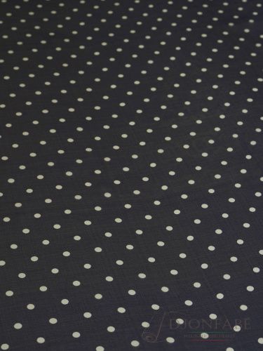 Шифон в горошек (синий)