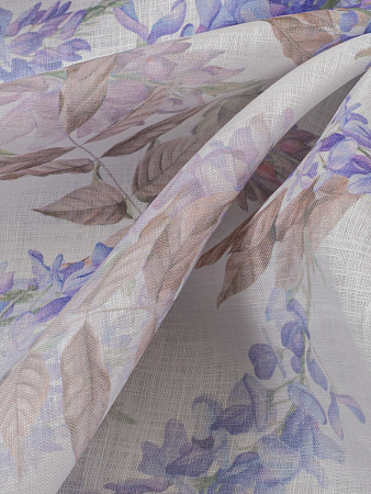 Лен с лиловыми цветами