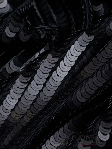 Итальянская ткань с пайетками (black)