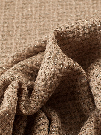 Букле с люрексом Beige