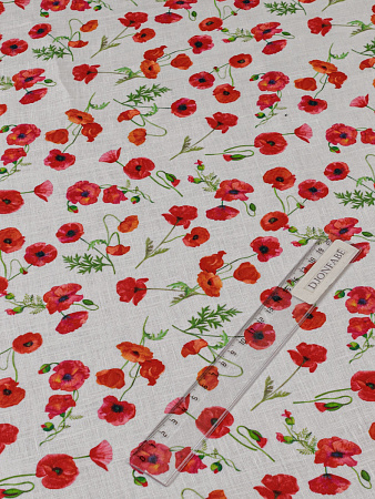 Лен с маками