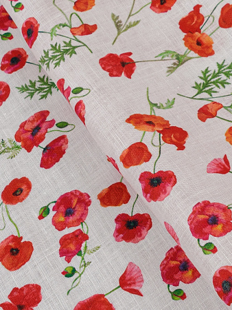 Лен с маками