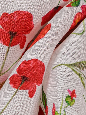 Лен с маками