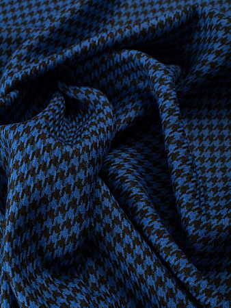костюмная шерсть &quot;Пье-де-Пуль&quot; (blue)